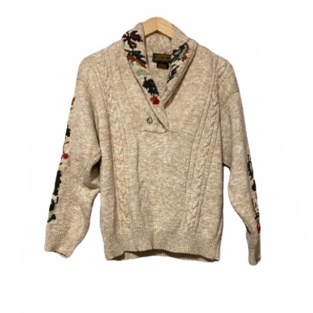 Vintage Eddie Bauer 1991 Embroidery Sweater